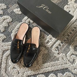 J. Crew Academy Loafer Mule in Leather 7.5